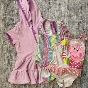 Toddler Girls Swimsuits and Cover Up